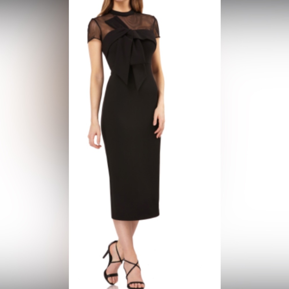 JS Collections black crepe dress